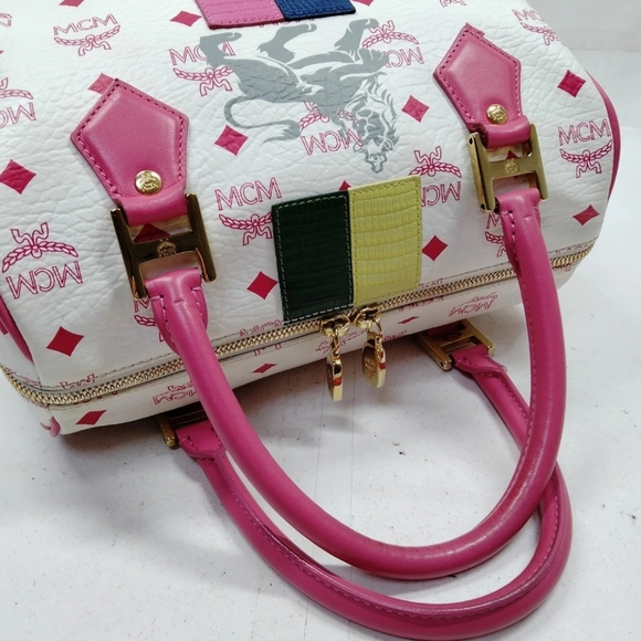MCM Pink and Multicolor Women's Bag - Picture 3 of 8